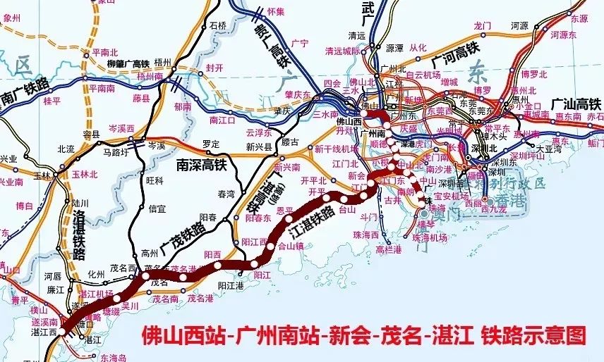 广湛高铁最新线路图，连接繁荣与未来的交通纽带重磅发布！