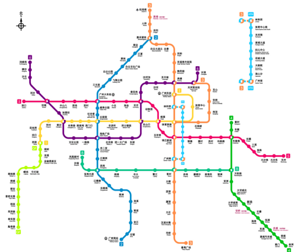 广州地铁线路图最新全面解析，广州轨道交通网络概览