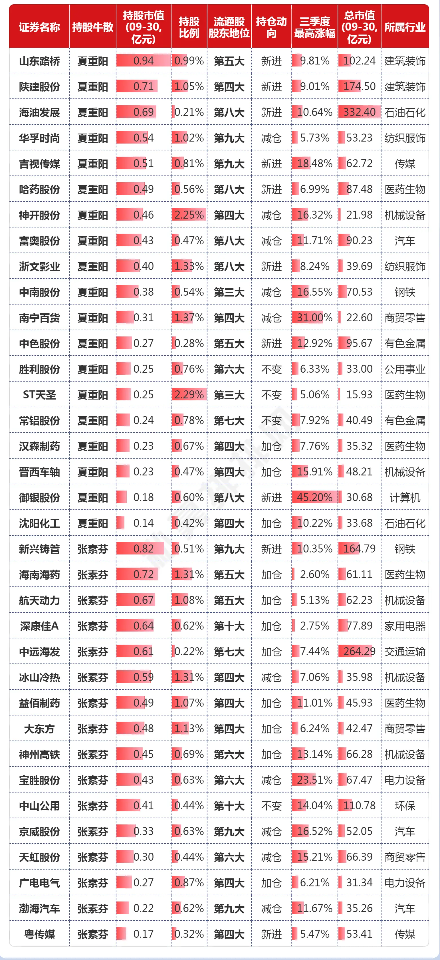 夏重阳最新持股深度解析，投资布局与策略揭秘